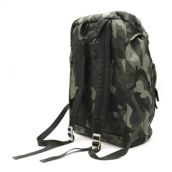 Prada Camouflage Nylon Fumo Multicolor Backpack Green - Picture 1 of 6